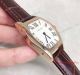2017 Cartier Tortue 24mm Gold White Face Brown Leather Band Watch (2)_th.jpg